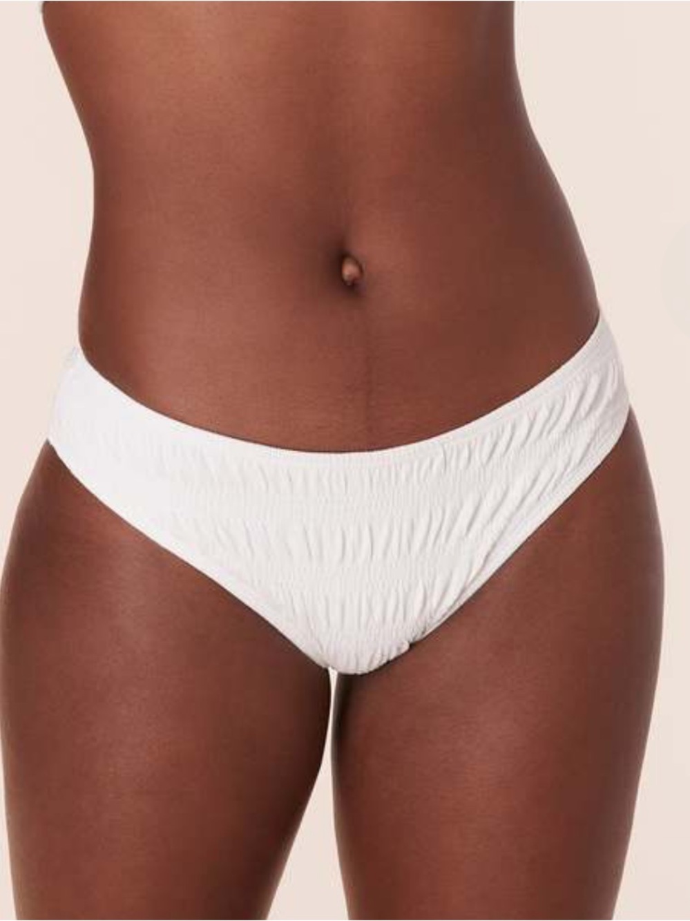 Andie White Swim Bikini Bottom